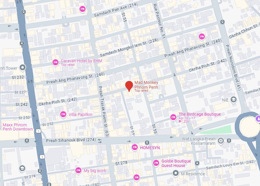 Map showing 32 Oknha Pich St. (242), Phnom Penh 12207, Cambodia