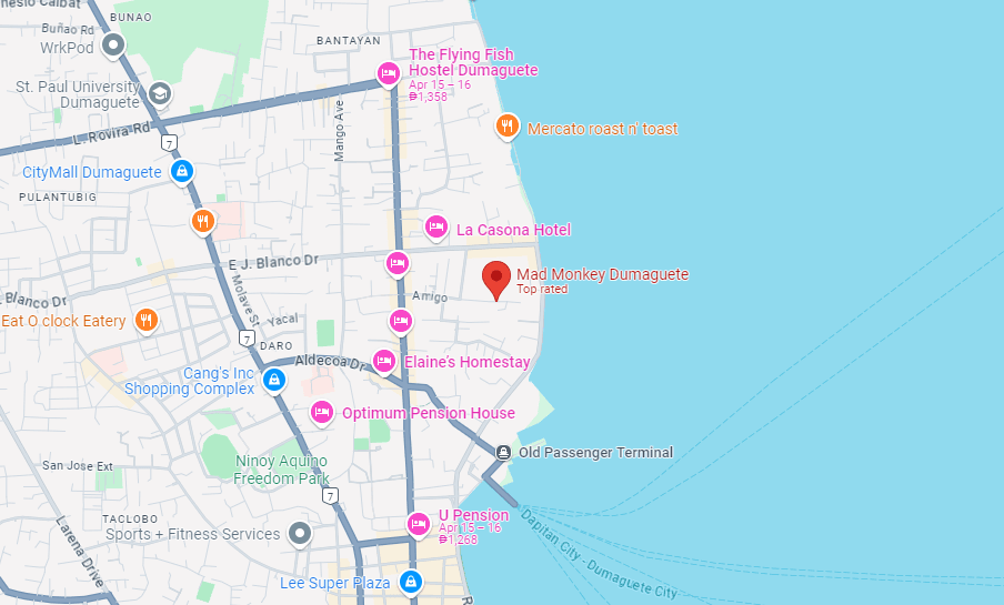 Map showing 8896+H3Q, Dumaguete, Negros Oriental, Philippines